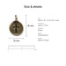 Antiqued brass cross coin charm size and details: 16 x 12 mm pewter, 2.5mm loop hole, made in Europe