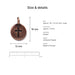 Antiqued copper cross coin charm size and details: 16 x 12 mm pewter, 2.5mm loop hole, made in Europe