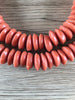 Hidden Gems: Brick Red Ashanti Glass Saucer Beads