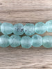 Hidden Gems: Jumbo Clear Aqua Recycled Glass Beads (Several Beads Defective)
