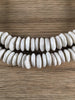 Hidden Gems: White Ashanti Glass Saucer Beads
