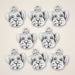 dog face charms 01 cluster