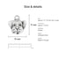 dog face charms size details silver