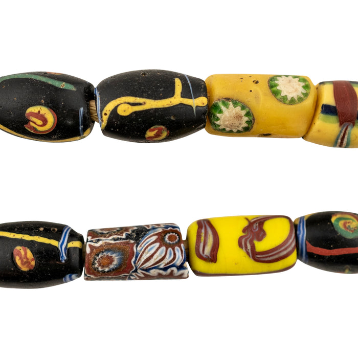 Thin Antique Venetian Millefiori African Trade Beads #20716