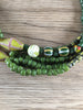 Hidden Gems: Green Fancy Layered Java Glass Beads Necklace