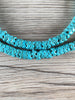 Hidden Gems: Blue Magnesite Interlocking Snake Beads