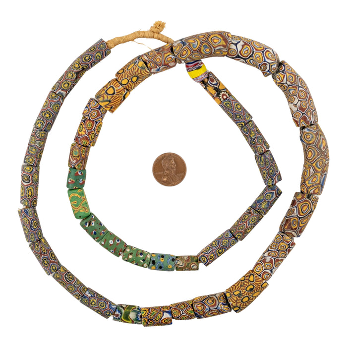 Antique Venetian Millefiori African Trade Beads #20676
