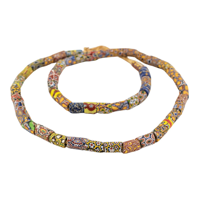 Thin Antique Venetian Millefiori African Trade Beads #20718