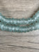 Hidden Gems: Clear Aqua Rondelle Recycled Glass Beads (16mm)
