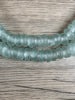 Hidden Gems: Clear Aqua Rondelle Recycled Glass Beads (16mm)