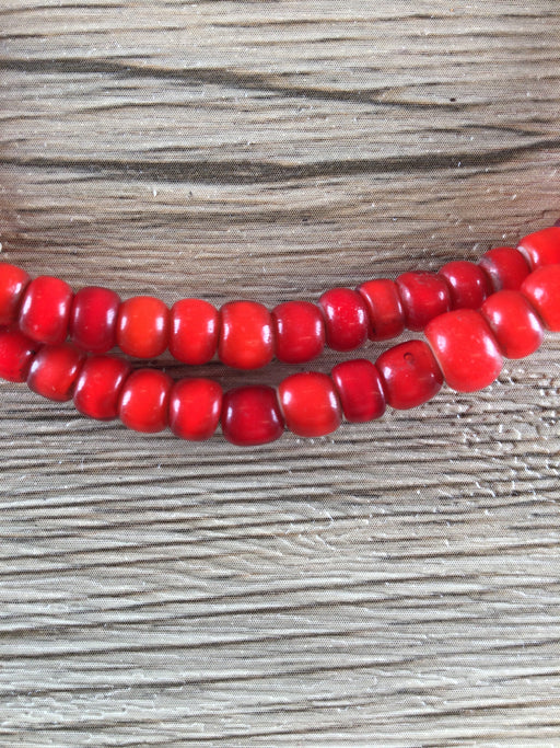 Hidden Gems: Vintage Red White Heart Beads