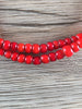 Hidden Gems: Vintage Red White Heart Beads