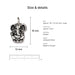 Antiqued silver Ganesh charm size and details: 18 x 12 mm pewter, 2mm loop hole, made in Europe