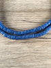 Hidden Gems: Cylindrical Blue Ghana Sandcast Beads