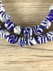 Hidden Gems: Cobalt Blue Round Feather Java Glass Beads