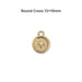 gold cross charms 06 option round