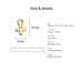 gold cross charms size details mini