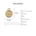 gold cross charms size details round