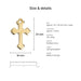 gold cross charms size details small