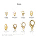 gold lobster clasps 04 sizes