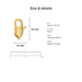 gold lobster clasps size details 14 brass