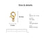 gold lobster clasps size details 5x10