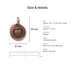 Antiqued copper heart coin charm size and details: 16 x 12 mm pewter, 2.5 mm loop hole, made in Europe