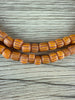 Hidden Gems: Orange Striped Java Glass Beads