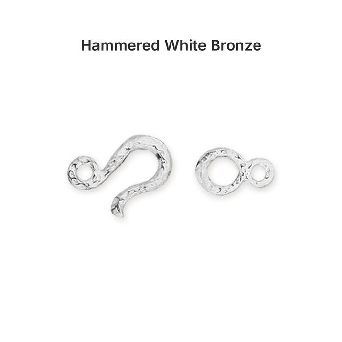 hook eye clasps 07 option hammered white bronze
