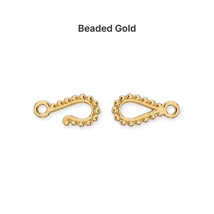 hook eye clasps 09 option beaded gold