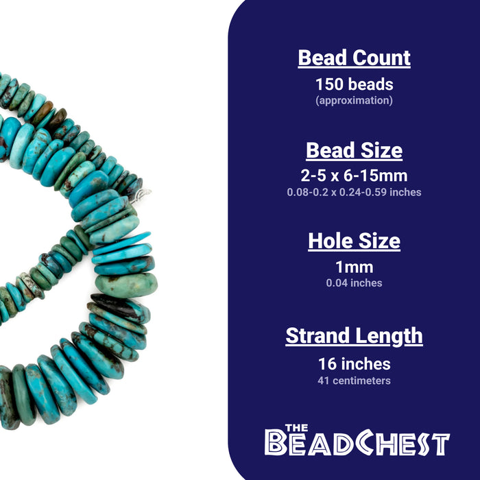 Graduated Disk Deep Blue Graduated Disk Turquoise Beads — The Bead Chest
