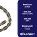 Groundhog Grey Faceted Cylinder Java Recycled Glass Beads (20x12mm) - The Bead Chest