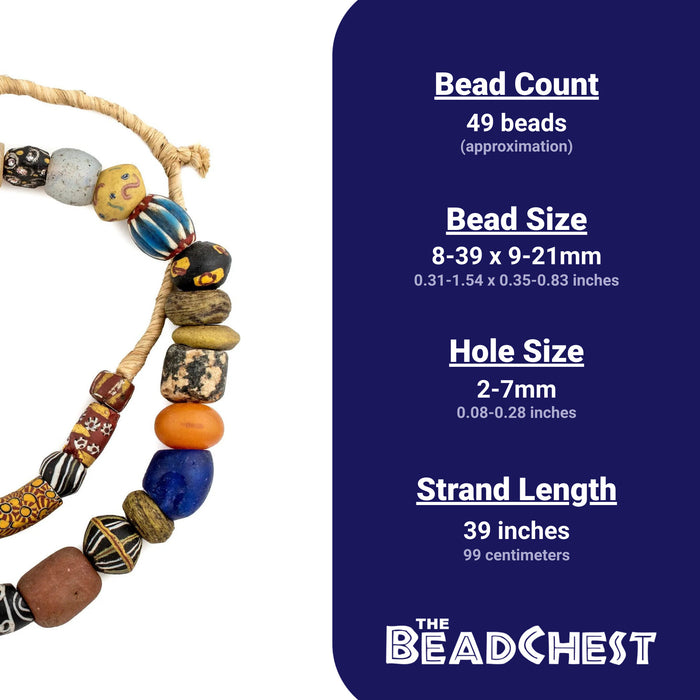 Jumbo Mixed Antique Venetian Trade Beads #15971 - The Bead Chest