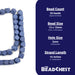 Cobalt Blue Diamond Cut Natural Wood Beads (15mm) - The Bead Chest