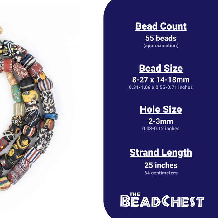 Jumbo Mixed Antique Venetian Trade Beads - SIZE IS NOT CORRECT - AWAITING REVIEW - The Bead Chest
