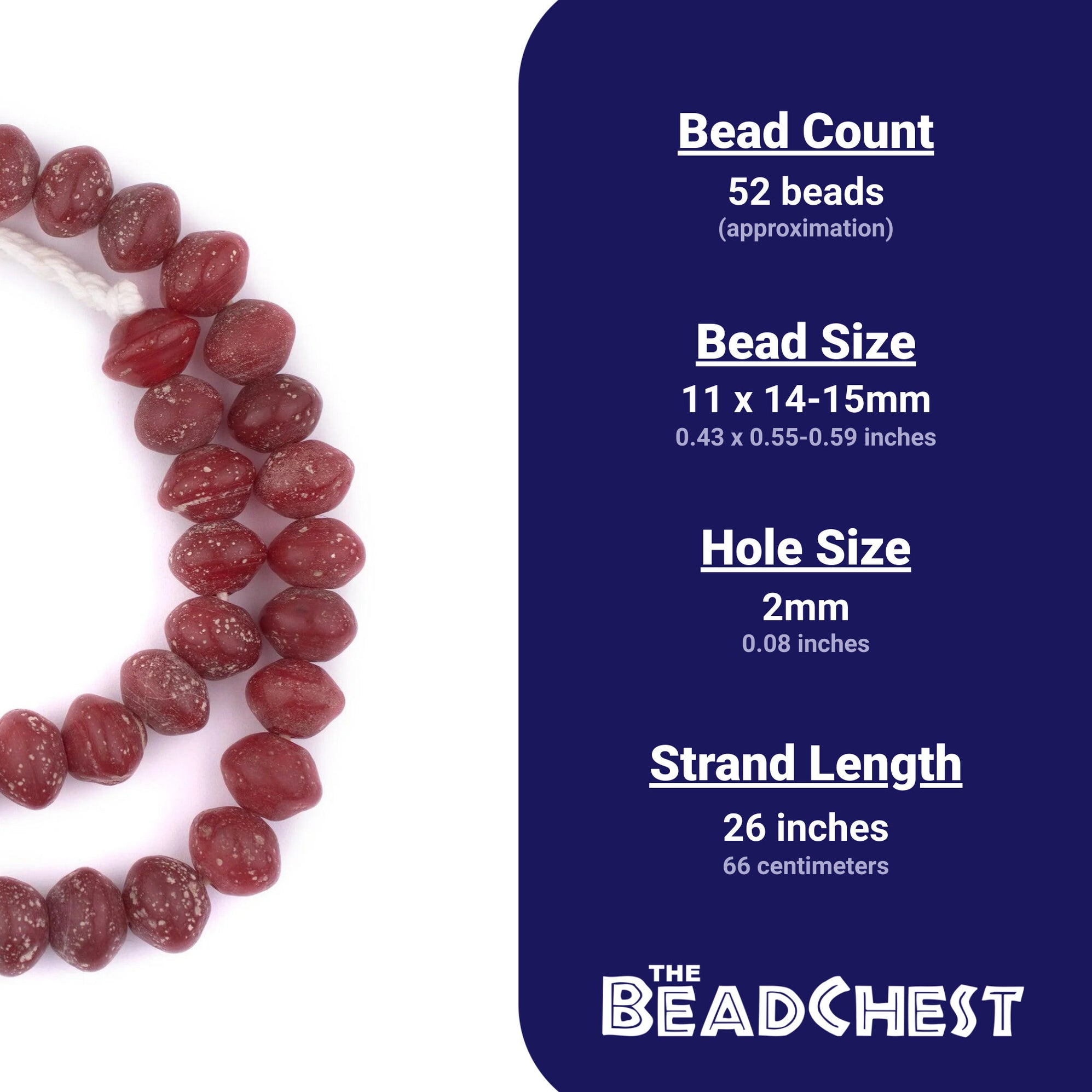 Crimson Red Ancient Style Bicone Java Glass Beads (15mm) — The Bead Chest