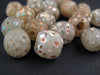 Antique White Skunk Venetian Eye Trade Bead (Single Bead) (4 Pack) - The Bead Chest