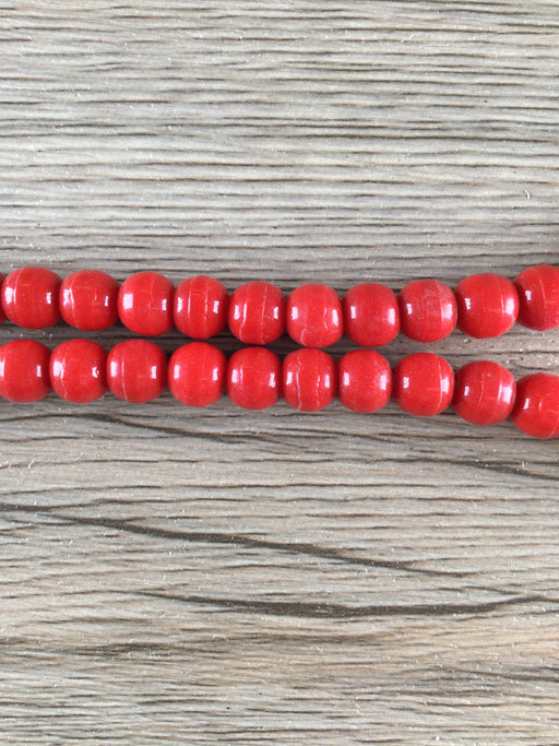 Hidden Gems: Vintage Red Round Czech Glass Beads