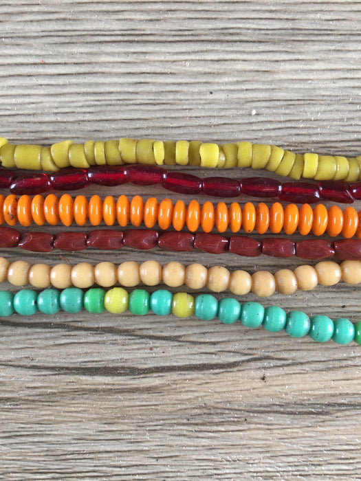 Hidden Gems: 6 Strand Bundle: Vintage Czech Glass Beads