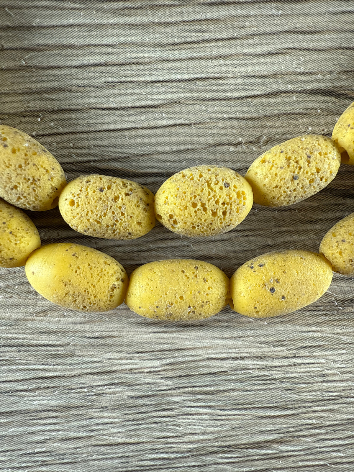 Hidden Gems: Ancient Style Yellow Java Glass Beads — The Bead Chest