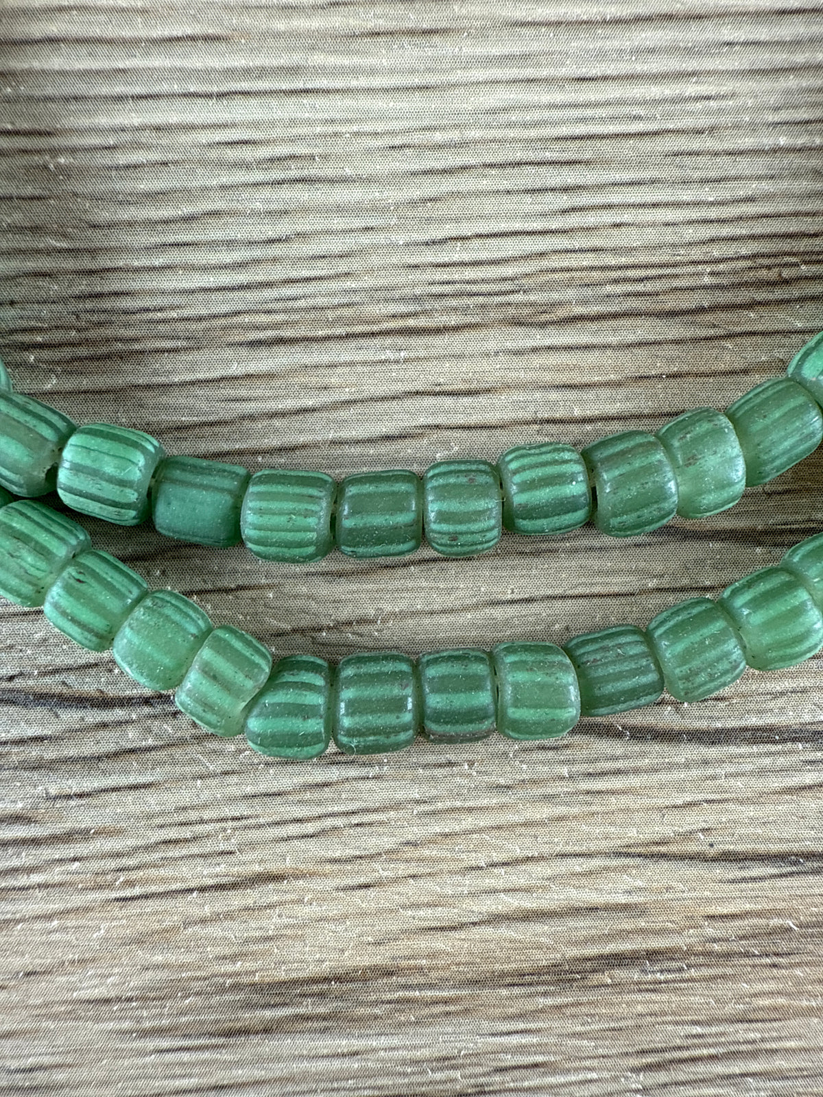 Hidden Gems: Green Java Glass Beads — The Bead Chest