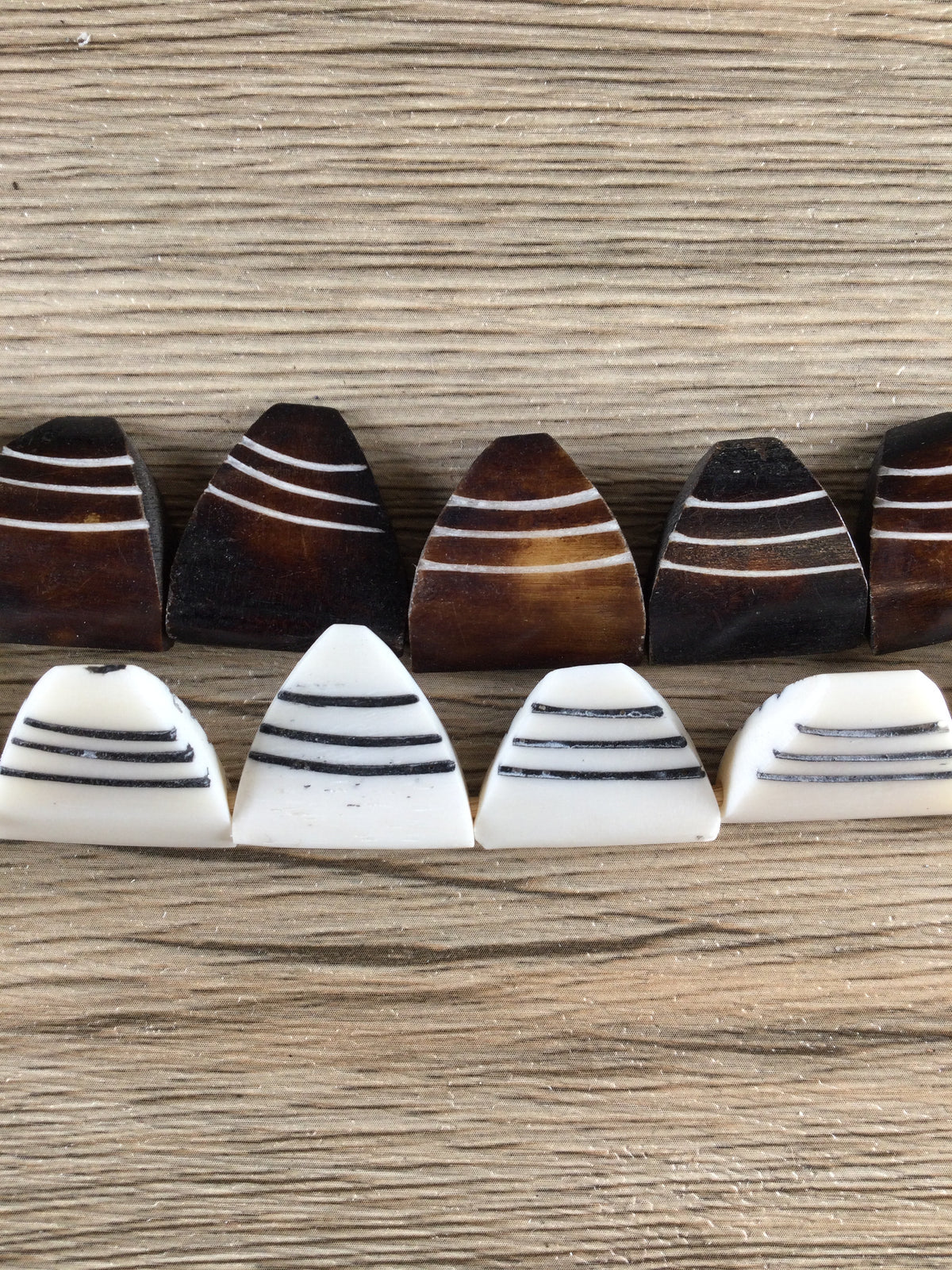 Hidden Gems: Triangular Kenyan Batik Bone Beads — The Bead Chest