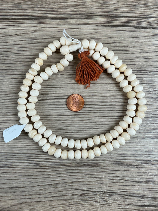 Hidden Gems: White Bone Mala Beads (9mm)