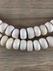 Hidden Gems: Large Kenya White Bone Beads (2 3 Beads With Loose Core)