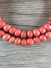 Hidden Gems: Vintage Round Coral Color Glass Beads