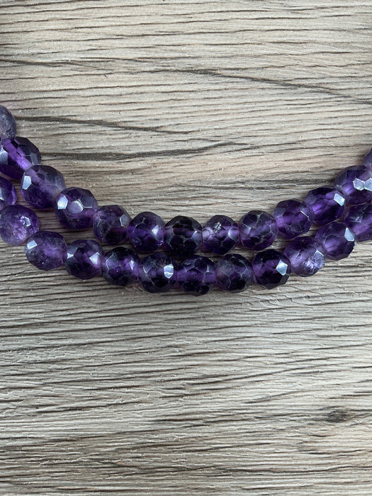 Hidden Gems: Faceted Round Amethyst Beads