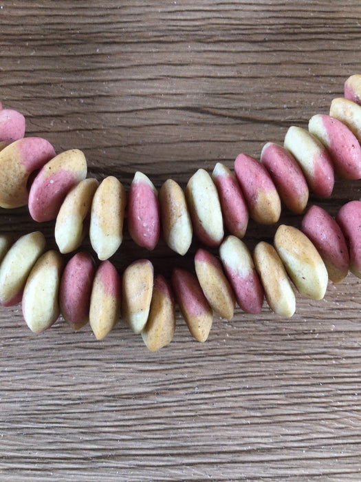 Hidden Gems: Fancy Ashanti Saucer Glass Beads
