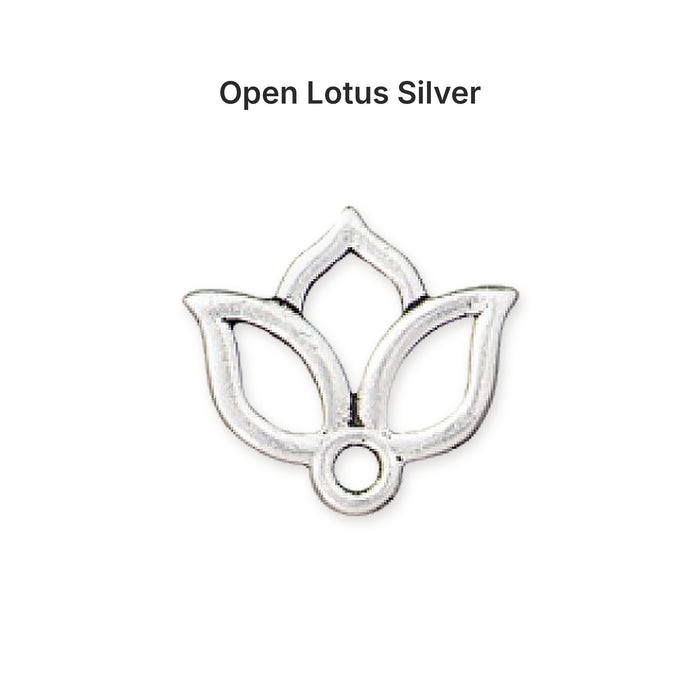 lotus charms 05 option open silver