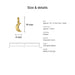 moon charms size details crescent gold