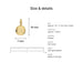 moon charms size details full gold